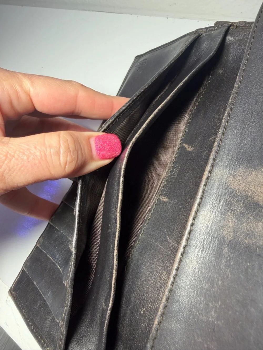 Gucci Brown and Beige Monogram Continental Wallet (Fair) with COA - Picture 15 of 16